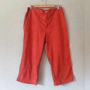 Chico's Red Cropped Pants w/Pockets